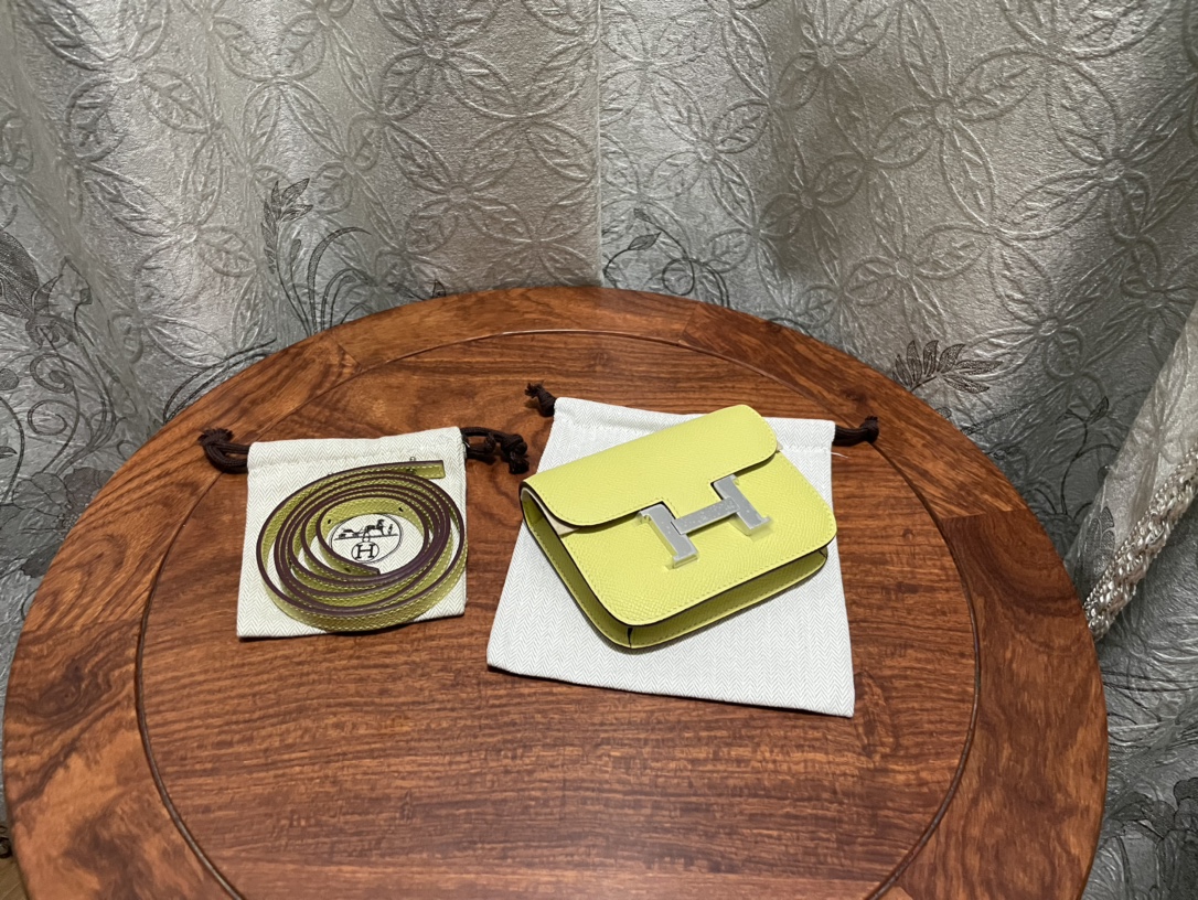 에르메스 콘스탄스백 미니 옐로우 은장